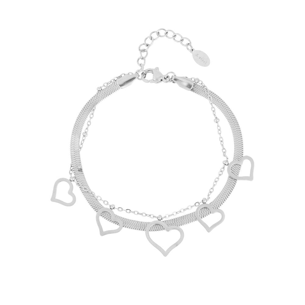 Chunky heart armband