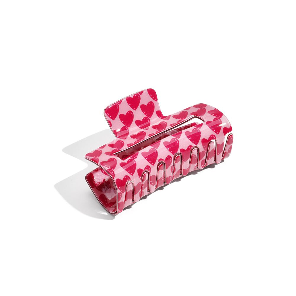 Pink heart haarspeld