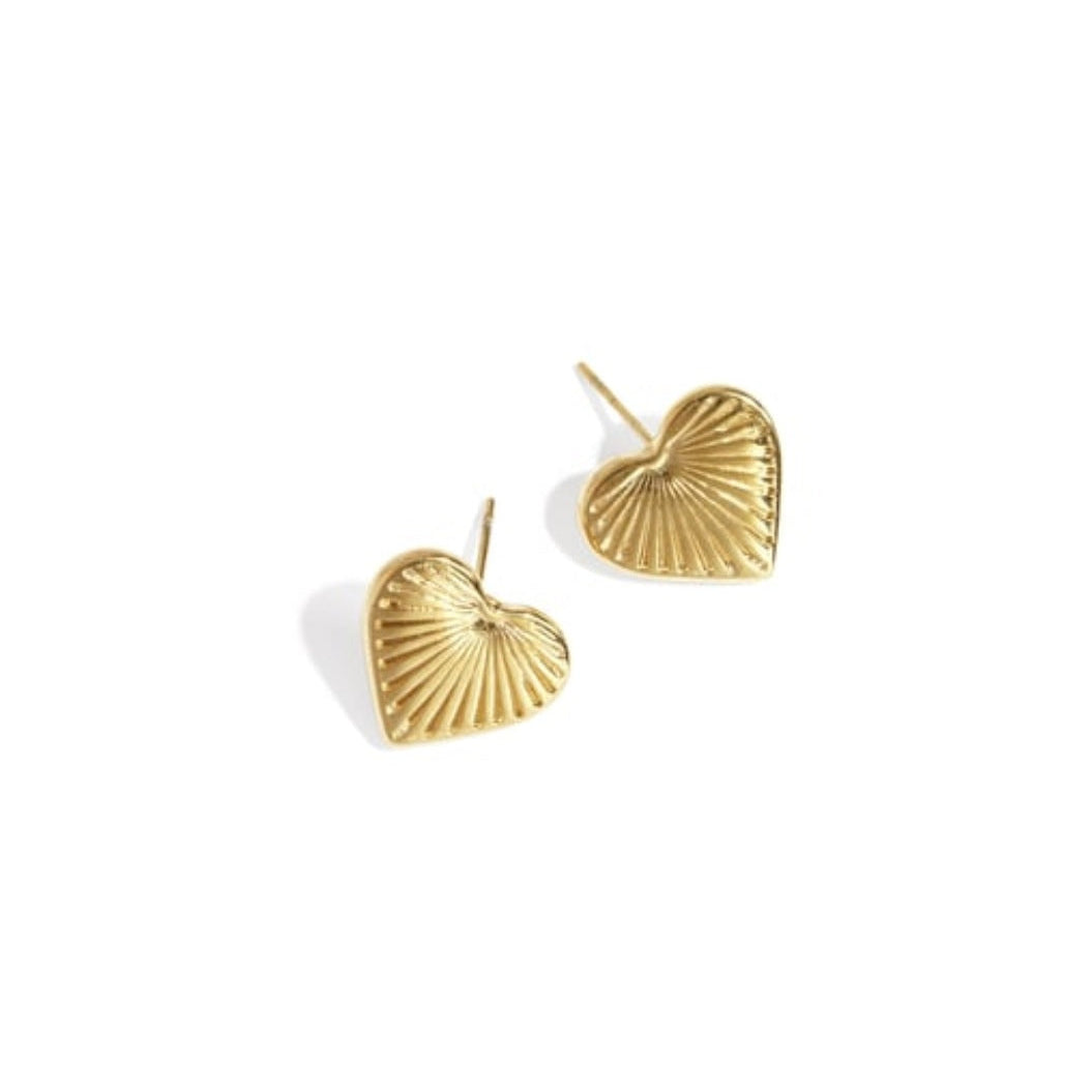 Heart stud earrings