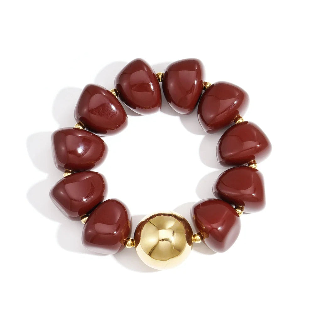 Retro acryl kralen armband