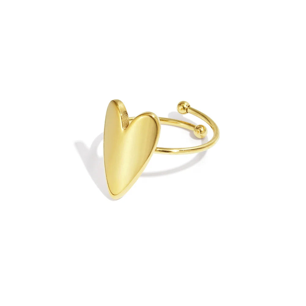 Minimalistische heart ring