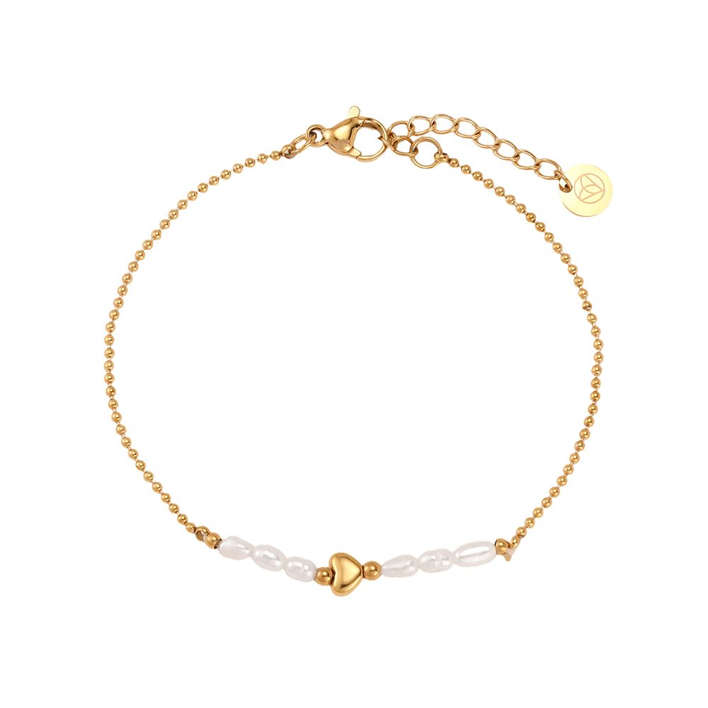 Pearl heart armband