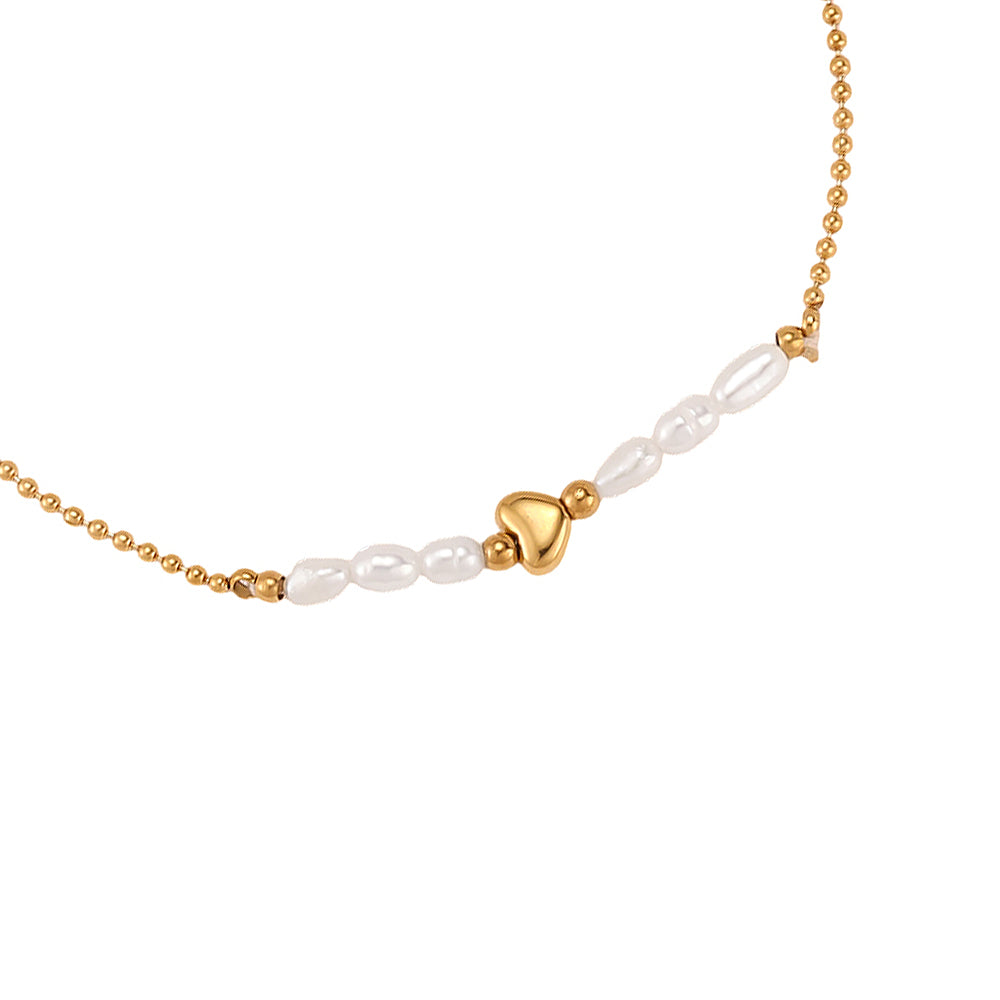 Pearl heart armband