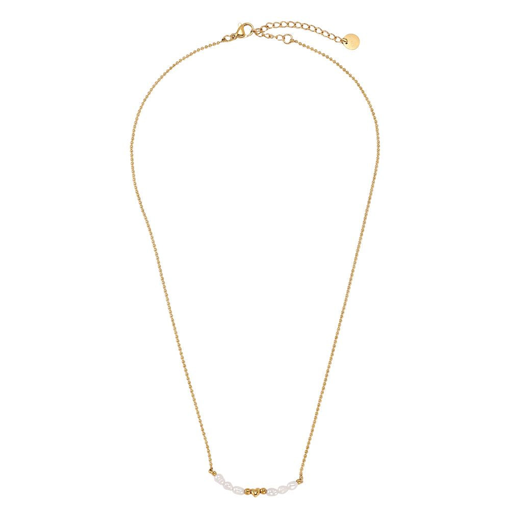 Pearl heart ketting
