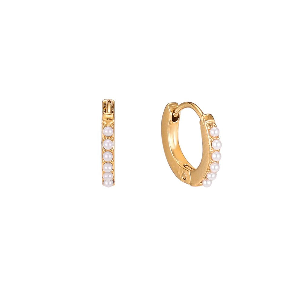Pearl mini ring oorbellen