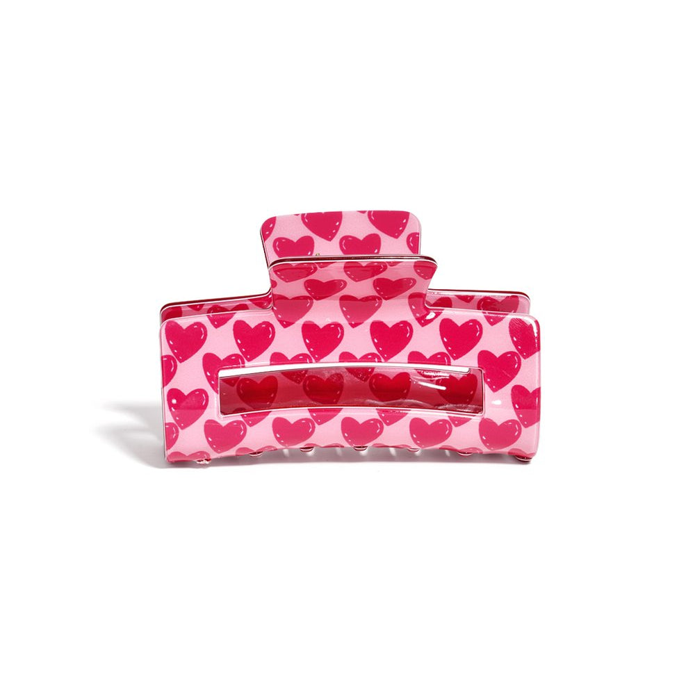 Pink heart haarspeld